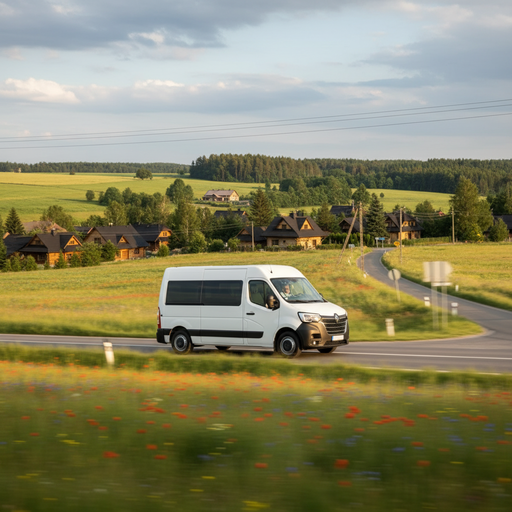 Komfortowe wnętrze busa 9‑osobowego